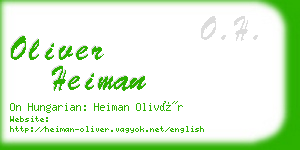 oliver heiman business card